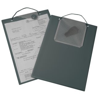 Auftragstasche "Magnetic", DIN A4 inkl. Schlüsselfach aus gewebeverstärkter Folie, Magnetverschluss, Grau