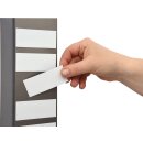 Index-Segment für Karten-Board mit beschriftbaren Magnetschildern, 40 mm, zur Wandmontage, Grau, Maße (HxBxT) 1.350 x 80 x 80 mm