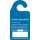 Kundendienst-Spiegelanhänger, 90 x 180 mm, Blau mit Aufdruck "Räder nachziehen"