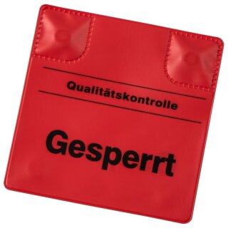 Magnetische Kennzeichnungspads, Rot, Aufdruck "Gesperrt"