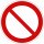 Verbotsschild "Allgemeines Verbotszeichen" für Innen- und Außenbereiche, Rot, Material PVC-Folie selbstklebend, Durchmesser 20 cm
