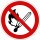Verbotsschild "Feuer, offenes Licht und Rauchen verboten" für Innen- und Außenbereiche, Rot, Aluminium geprägt, Durchmesser 10 cm