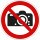 Verbotsschild "Fotografieren verboten" für Innen- und Außenbereiche, Rot, Material PVC-Folie selbstklebend, Durchmesser 20 cm