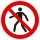Verbotsschild "Für Fußgänger verboten" für Innen- und Außenbereiche, Rot, Material Aluminium geprägt, Durchmesser 31,5 cm