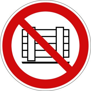 Verbotsschild "Nichts abstellen oder lagern" für Innen- und Außenbereiche, Rot, Material Aluminium geprägt, Durchmesser 31,5 cm
