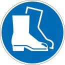 Gebotsschild "Fußschutz benutzen"...