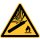 Warnschild "Warnung vor Gasflaschen" für Innen- und Außenbereiche, Gelb, Material Aluminium geprägt, Seitenlänge 31,5 cm