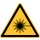 Warnschild "Warnung vor Laserstrahl" für Innen- und Außenbereiche, Gelb, Material Aluminium geprägt, Seitenlänge 20 cm