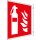 Brandschutz-Fahnenschild "Feuerlöscher" für Innen- und Außenbereiche, Rot, Material Aluminium geprägt, langnachleuchtend, Maße 30 x 30 cm
