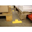 Stellplatzmarker "L-Stück" zur Bodenmarkierung im Innenbereich, Material 0,7 mm Polycarbonat, Gelb