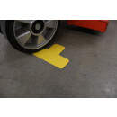 Stellplatzmarker "T-Stück" zur Bodenmarkierung im Innenbereich, Material 0,5 mm PVC, Gelb