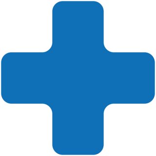 Stellplatzmarker "X-Stück", zur Bodenmarkierung im Innenbereich, verschiedene Materialien verfügbar, Blau, Material 0,5 mm PVC, Verpackungseinheit: 1 P/25