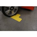 Stellplatzmarker "I-Stück" zur Bodenmarkierung im Innenbereich, Material 0,7 mm Polycarbonat, Gelb