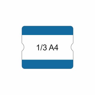 Bodenbeschriftungstasche 1/3 A4 offen zur Kennzeichnung von Palettenstellplätzen, Blau
