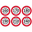 Geschwindigkeitsaufkleber für den Fahrzeuginnenraum beim Radwechsel im Winter, Rot-Schwarz, für Q-Reifen, Geschwindigkeit 160 km/h