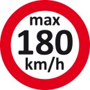 Geschwindigkeitsaufkleber für den Fahrzeuginnenraum beim Radwechsel im Winter, Rot-Schwarz, für S-Reifen, Geschwindigkeit 180 km/h
