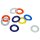 Griffloch-Ringe aus Kunststoff für alle Ringbücher, Ordner und Stehsammler aus PP-Hartfolie (1,2-2,0mm) Weiß