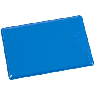 Scheckkartenhülle aus PVC-Folie, RFID-Protection für maximale Datensicherheit, 90 x 59 mm, Blau