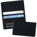 Kreditkarten-Klapphülle aus PVC-Folie, RFID-Protection für maximale Datensicherheit, für Standard Kartenformate, Schwarz