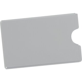 Schutzhülle für Tank-Karten aus Hart-PVC, 90 x 60 mm, Transparent, mit Daumenausstanzung