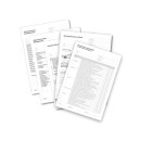Diverse Formblätter zur besseren Übersicht bei allen inspektionsrelevanten Kategorien, A4-Format, Bedruckung Auftragsannahme-Check, Verpackungseinheit: 1 BLK/50