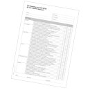 Formblätter im A4-Format, Weiß, Bedruckung "HU - Checkliste"