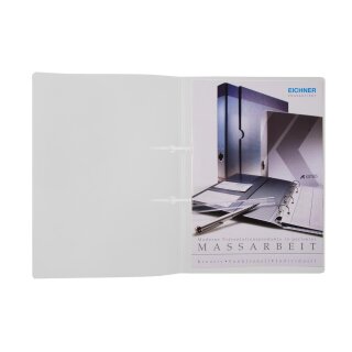 Strip-/Schlaufenhefter, DIN A4, aus 0,35mm PP-Folie semi-transparent, 2 Strips für Standard-80mm-Lochung, Weiß, Verpackungseinheit: 10 STK