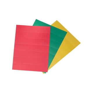 Set Beschriftungsschilder für Einstecktafel "Flexo-Board" farblich sortiert