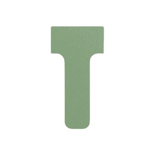 T-Karte, Größe S, unbedruckt, für alle T-Card Systemtafeln, Größe: 30 x 55 mm, Einsteckbreite: 16 mm, Sichthöhe: 17 mm, Grün, Verpackungseinheit: 1 P/100