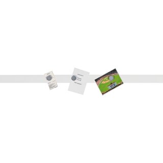 Selbstklebende, magnetische Wandleiste mit Polsterschaum, zur Anbringung von Dokumenten mit Magneten, Länge: 1 m, Weiß