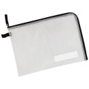 Kleinkrambeutel aus nylonverstärktem PVC mit halbrundem Reißverschluss in 5 Größen, Format B5, Reißverschluss Schwarz, Verpackungseinheit: 1 P/5