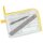 Kleinkrambeutel aus nylonverstärktem PVC mit halbrundem Reißverschluss,Transparent, Format A5, Reißverschluss Gelb