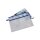 Kleinkrambeutel aus nylonverstärktem PVC mit zusätzlicher Tasche, Transparent, Format A4, Reißverschluss Blau