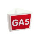 Dachaufsteller magnetisch mit Text "GAS" zum Anbringen auf dem Autodach, Rot