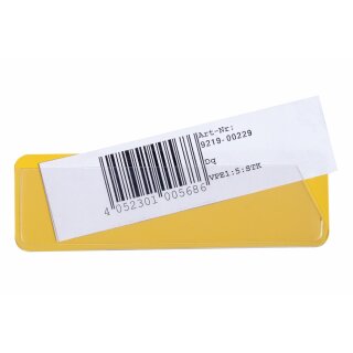 Etikettenträger selbstklebend inkl. Etikett, Gelb, Größe 31 x 100 mm