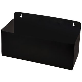 Aufbewahrungsbox aus Kunststoff für 4 Kundendienst-Aufkleber-Rollen mit Wandbefestigung, Schwarz, Set Leerbox