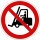 Verbotsschild "Für Flurförderfahrzeuge verboten" für Innen- und Außenbereiche, Rot, PVC-Folie selbstklebend, Durchmesser 31,5 cm