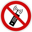 Verbotsschild "Mobilfunk verboten" für...