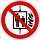 Verbotsschild "Aufzug im Brandfall nicht benutzen" für Innen- und Außenbereiche, Rot, Material PVC-Folie selbstklebend, Durchmesser 10 cm