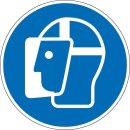Gebotsschild "Gesichtsschutz benutzen",...