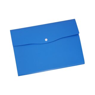 Fächermappe inkl. Druckknopfverschluß im Format DIN A4, Blau