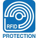 Schlüsseletui aus Leder, RFID-Protection für maximale Datensicherheit, Schwarz, Abmessungen ca. 12,5 x 8 cm mit Schlüsselring an Band