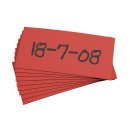 Magnet-Lagerschild zur Beschriftung mit Permanent-Markern, Rot, Breite 30 mm