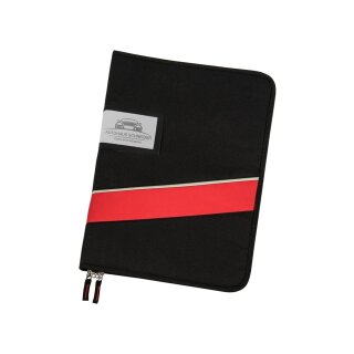 Schlüsselmappe aus Polyester, transparenter Etikettenhalter auf Vorderseite, abnehmbare Schlüsselclips mit zusätzlichem Schlüsselband, Schwarz, Größe 27,5 x 38,5 x 4 cm, Schlüssel bis zu 28, Verpackungseinheit: 1 STK