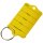 Schlüsselanhänger "Profi 1" mit Schlüsselring aus Hartkunststoff, beschriftet (französisch), Farbe Gelb