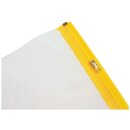 Planschutztasche aus hochwertigem Polyethylen mit farbigem Gleitverschluss, Transparent, Format DIN A2, Größe 440 x 620 mm