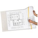 Planschutztasche, aus hochwertigem Polyethylen, mit farbigem Gleitverschluss, Format DIN SG, Größe 700 x 1200 mm, Verpackungseinheit: 10 STK