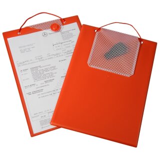 Auftragstasche "Magnetic", DIN A4 inkl. Schlüsselfach aus gewebeverstärkter Folie, Magnetverschluss, Orange