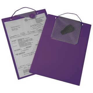 Auftragstasche "Magnetic", DIN A4 inkl. Schlüsselfach aus gewebeverstärkter Folie, Magnetverschluss, Violett
