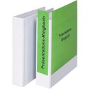 Präsentations-Ordner aus PVC mit Hebelmechanik, DIN A4, Weiß, Füllhöhe 35 mm